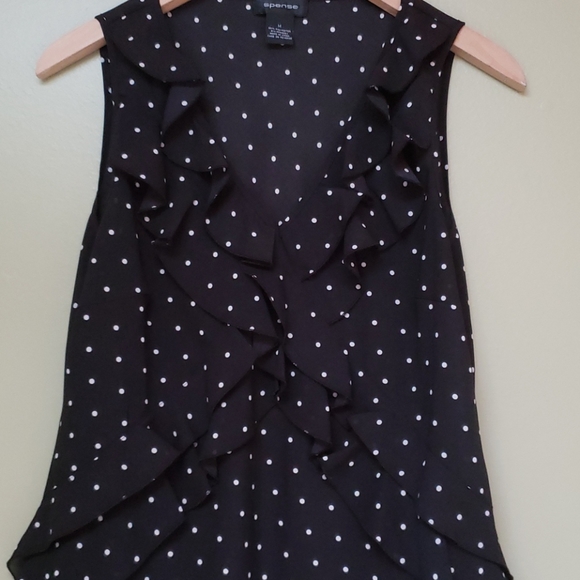 🌻BUNDLE 2/$20🌻 Spense Polka Dot Dress Shirt M - Picture 2 of 5